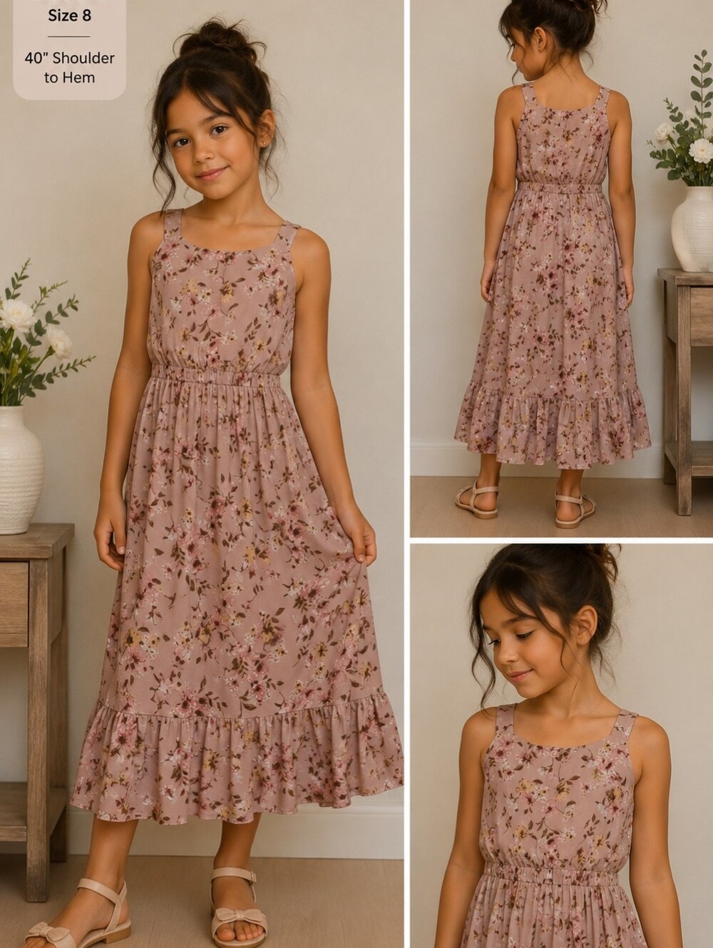 Pink Floral Size 8 Girls Dress Girls Rule